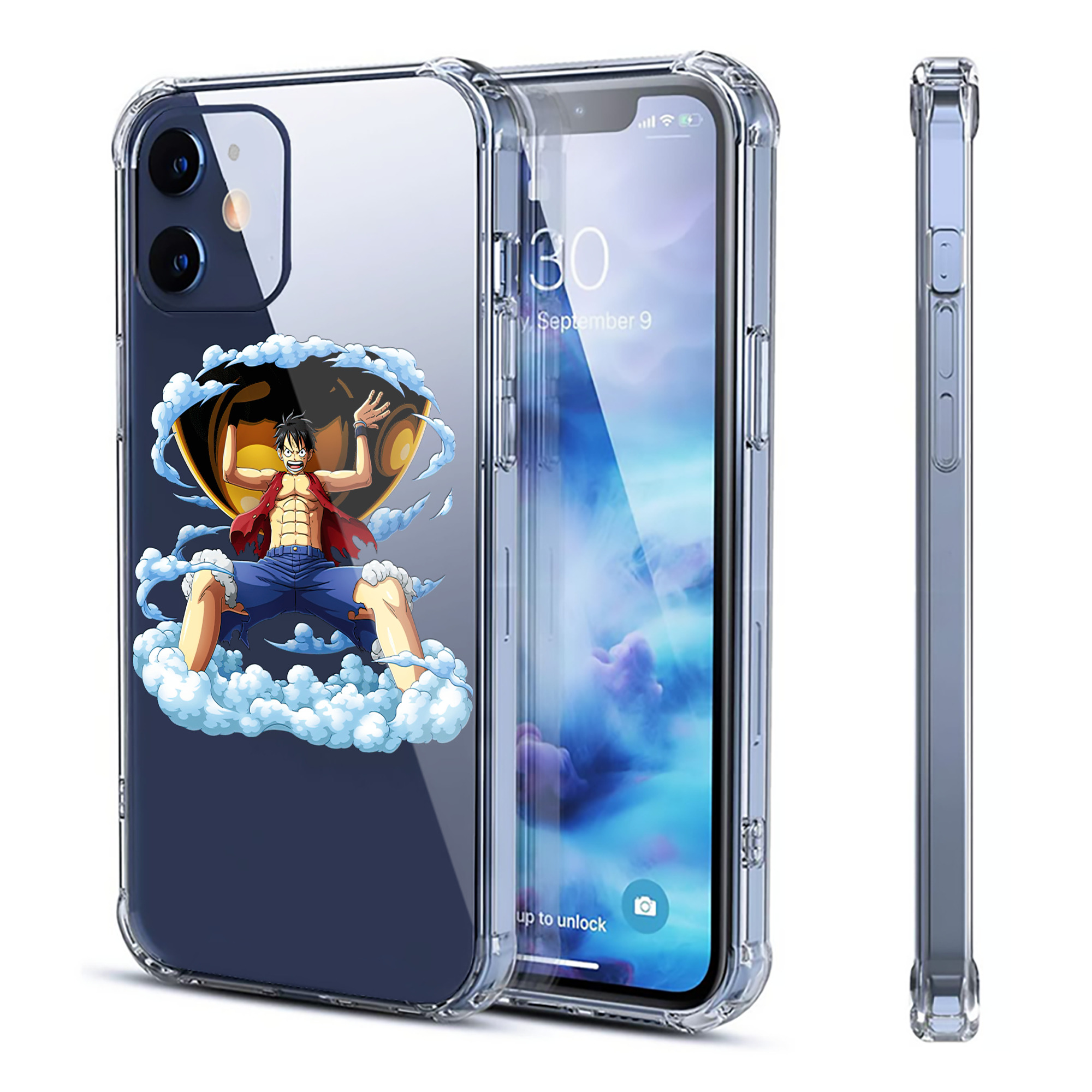 （画像用） ワンピース モンキー・D・ルフィ ONE PIECE Monkey D. Luffy 【iPhone 12シリーズ対応】透明スマホケース（クリアソフトケース）